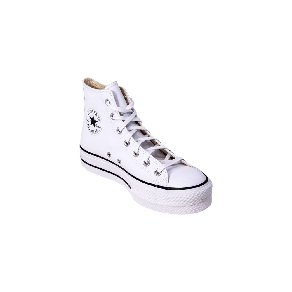 Converse White Polyethylene Platform Sneakers