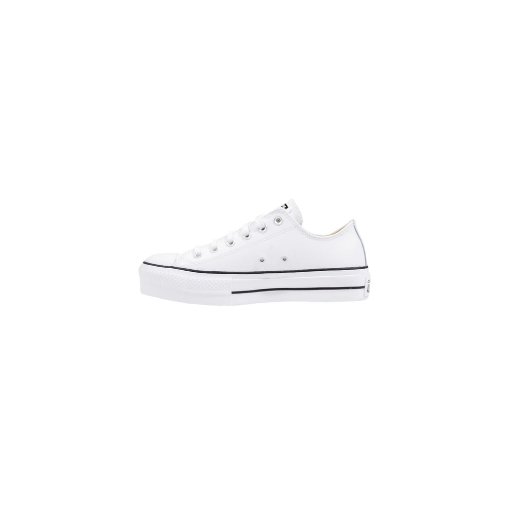 Converse White Leather Platform Sneakers