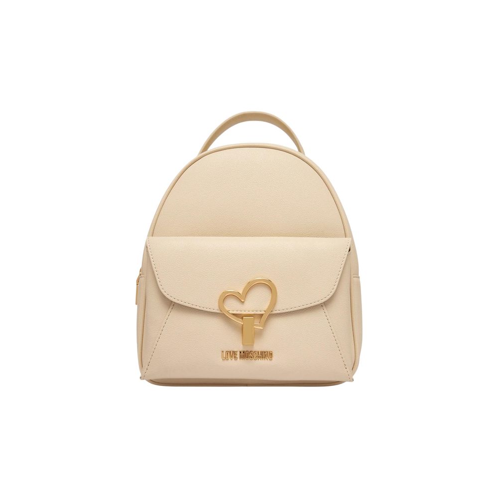 Love Moschino Beige Polyethylene Backpack