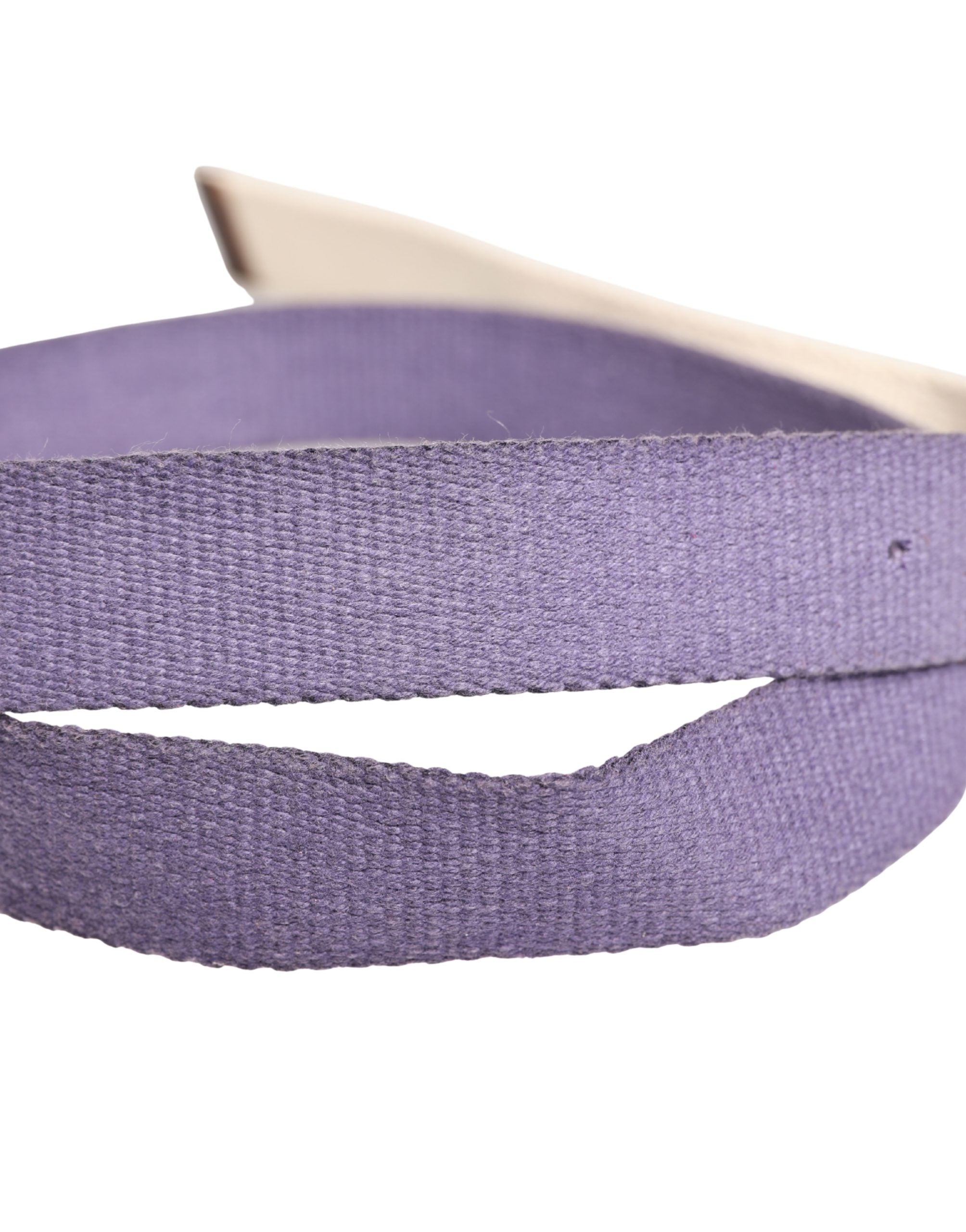 Ermanno Scervino Men Purple Canvas Silver Metal Buckle Belt