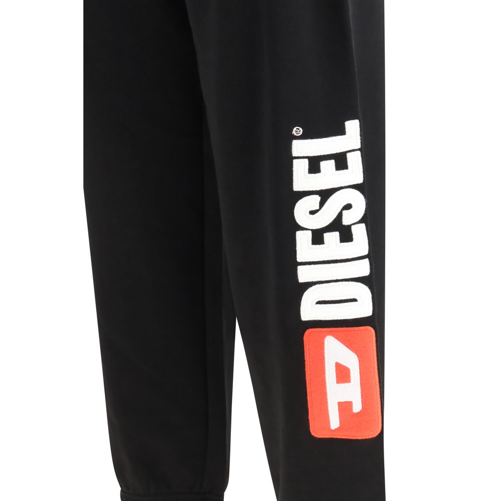 Diesel Black Cotton Joggers (Workout Pants)