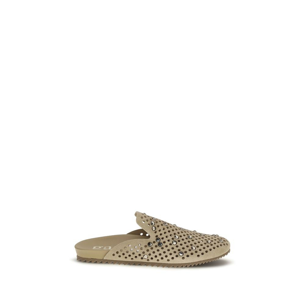 Pedro García Beige Calf Leather Bos Taurus Mules