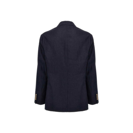 Brunello Cucinelli Blue Linen Coat