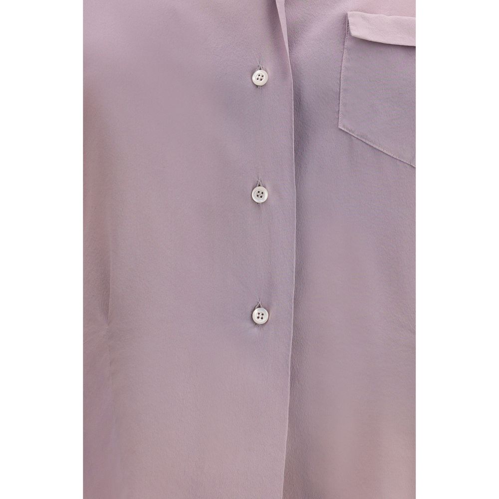 Margiela Purple Silk Dress Shirt