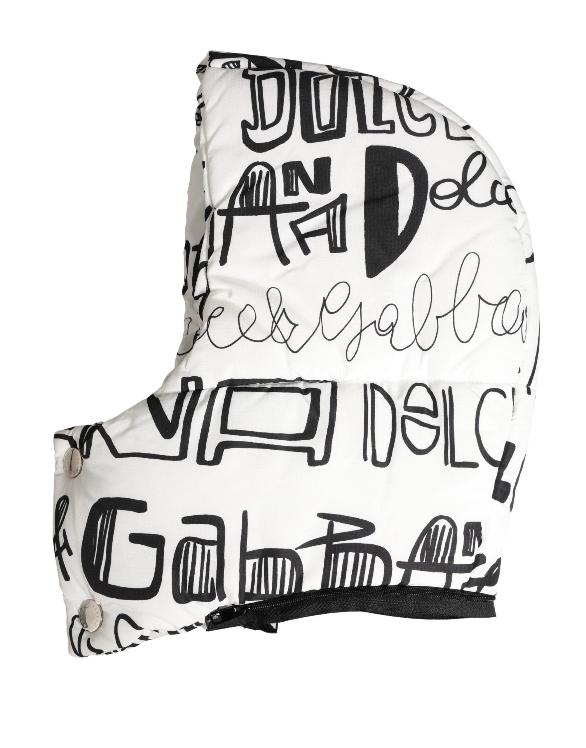 Dolce & Gabbana White Logo Print Whole Head Wrap Capello Hat