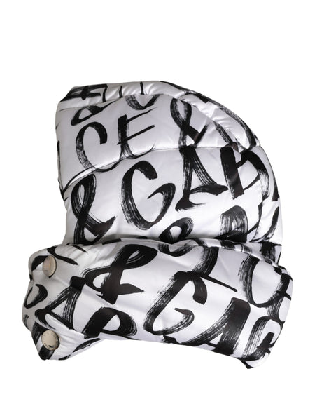 Dolce & Gabbana White Logo Print Whole Head Wrap Capello Hat