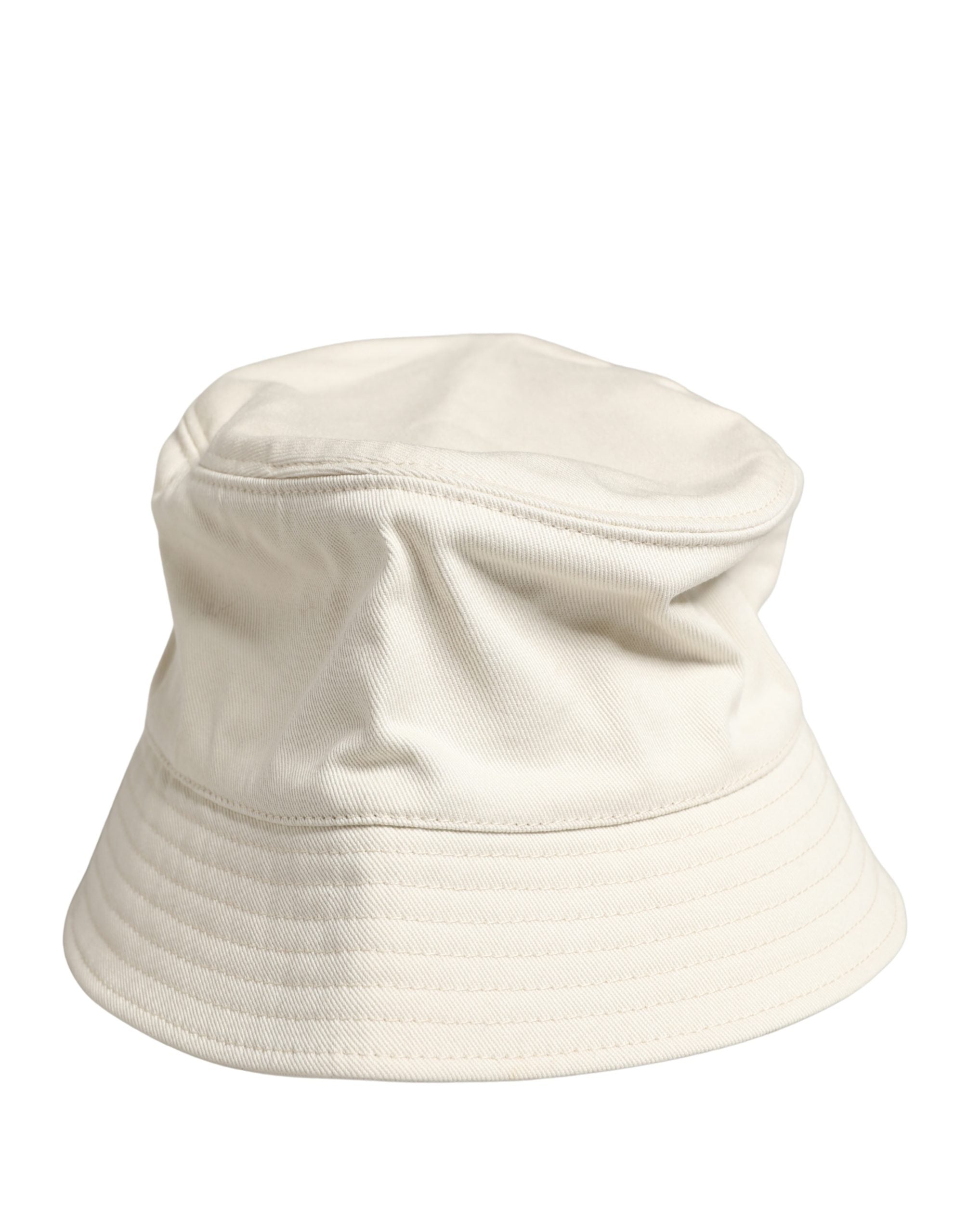 Dolce & Gabbana Men White Cotton Bucket Fisherman Capello Hat
