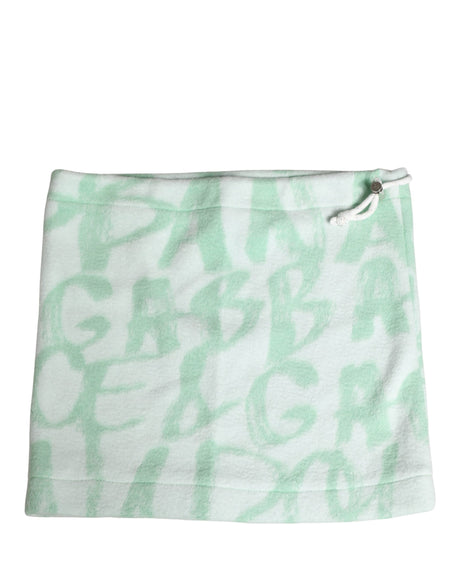 Dolce & Gabbana Men White Logo Print Nylon Neck Warmer Hat