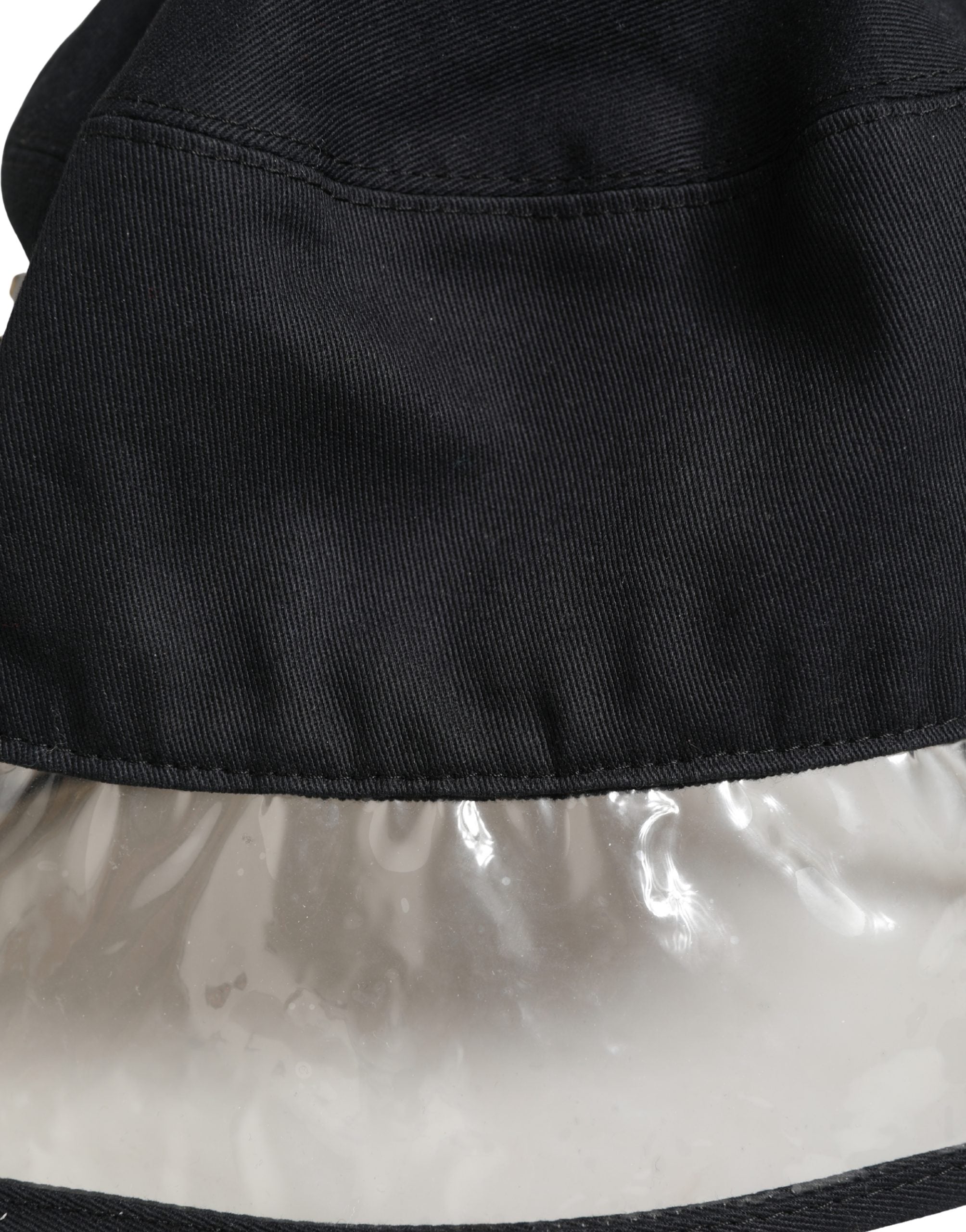 Dolce & Gabbana Black Cotton Plastic Fisherman Bucket Capello Hat