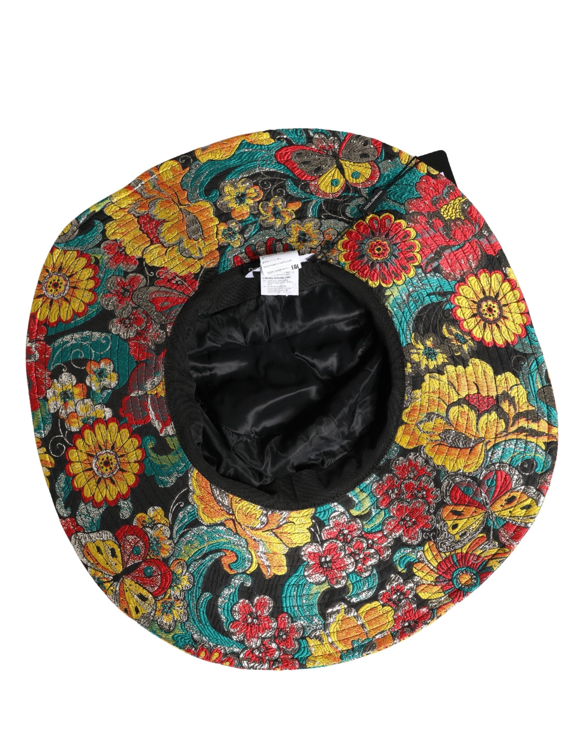 Dolce & Gabbana Men Multicolor Brocade Wide Brim Fisherman Capello Hat