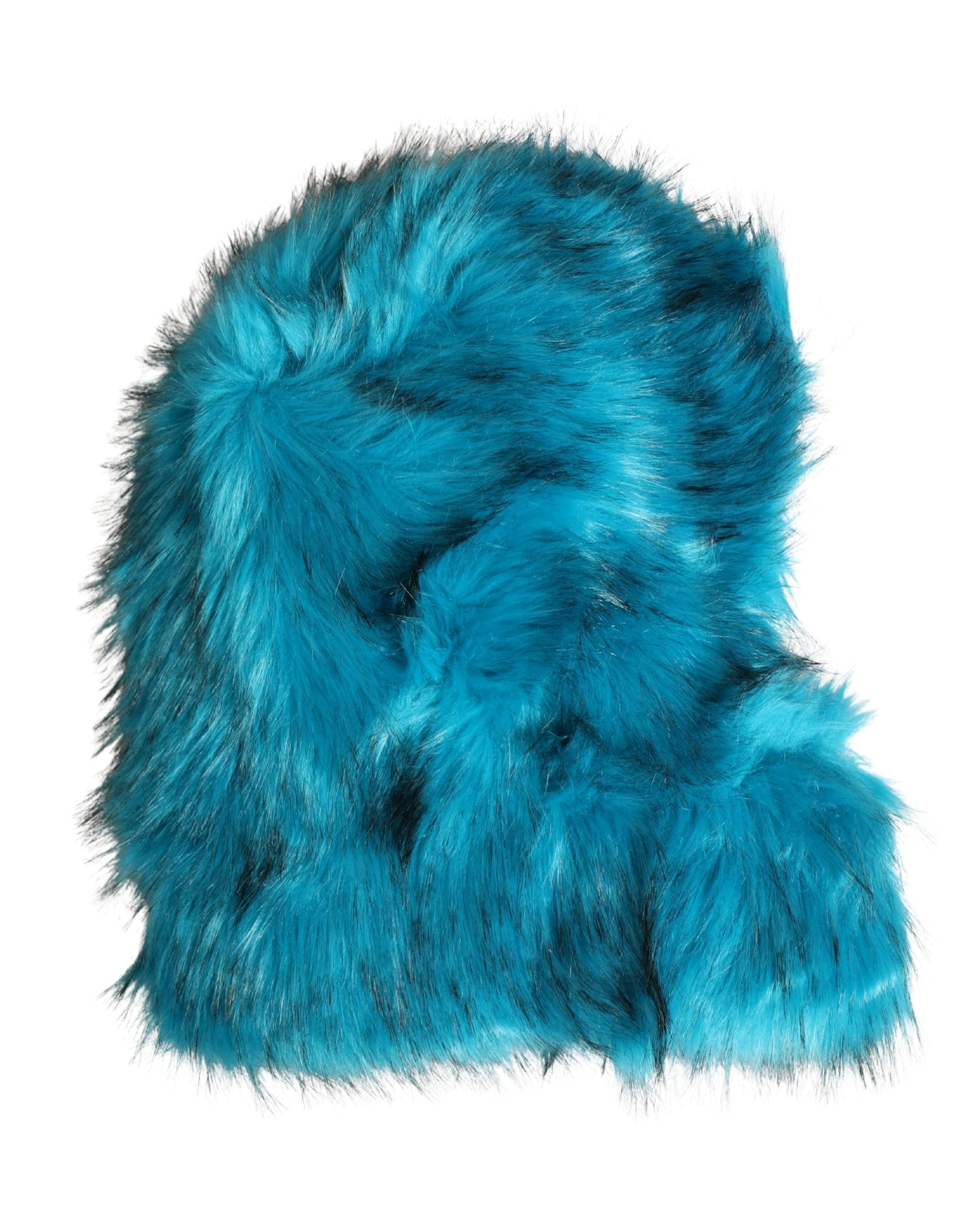 Dolce & Gabbana Blue Modacrylic Fur Women Bucket Capello Hat