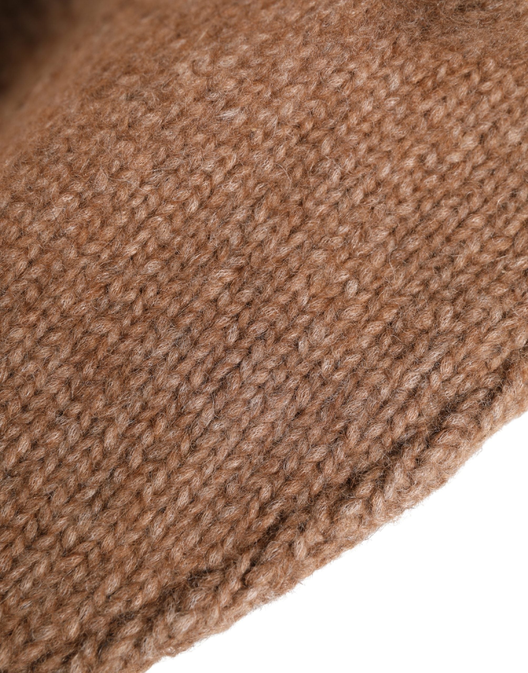Dolce & Gabbana Brown Llama Wool Women Knitted Capello Hat
