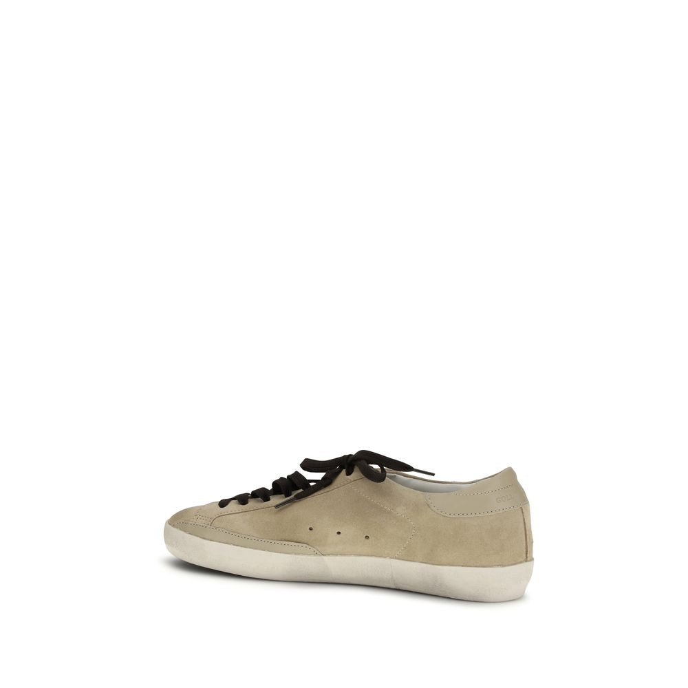 Golden Goose Beige Calf Leather Bos Taurus Low Top Sneakers