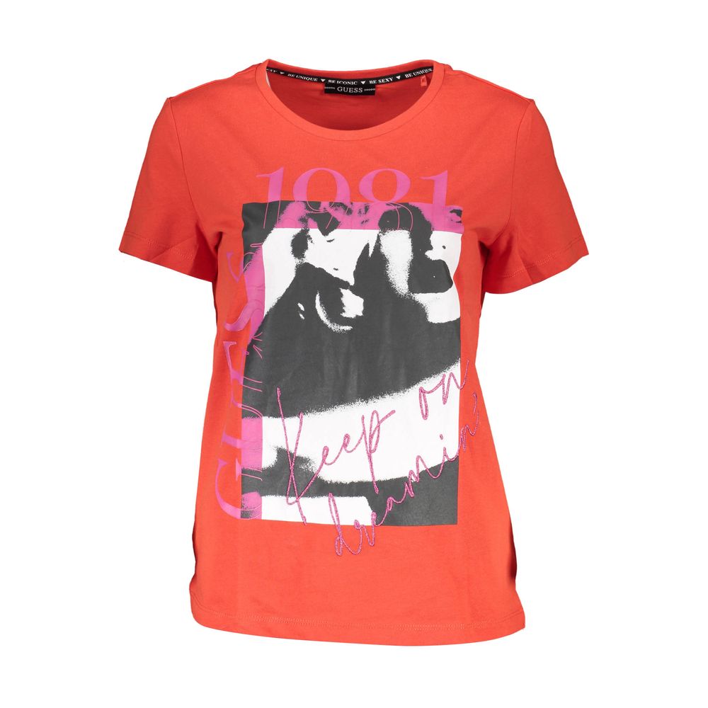 Guess Jeans Rosso Cotton Women T-Shirt