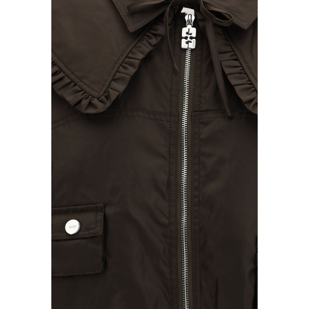 Ganni Bicolor Polyamide Bomber