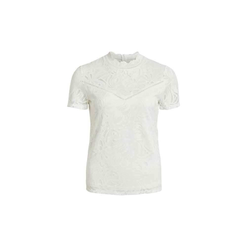 Vila Clothes Cream Polyamide T-Shirt