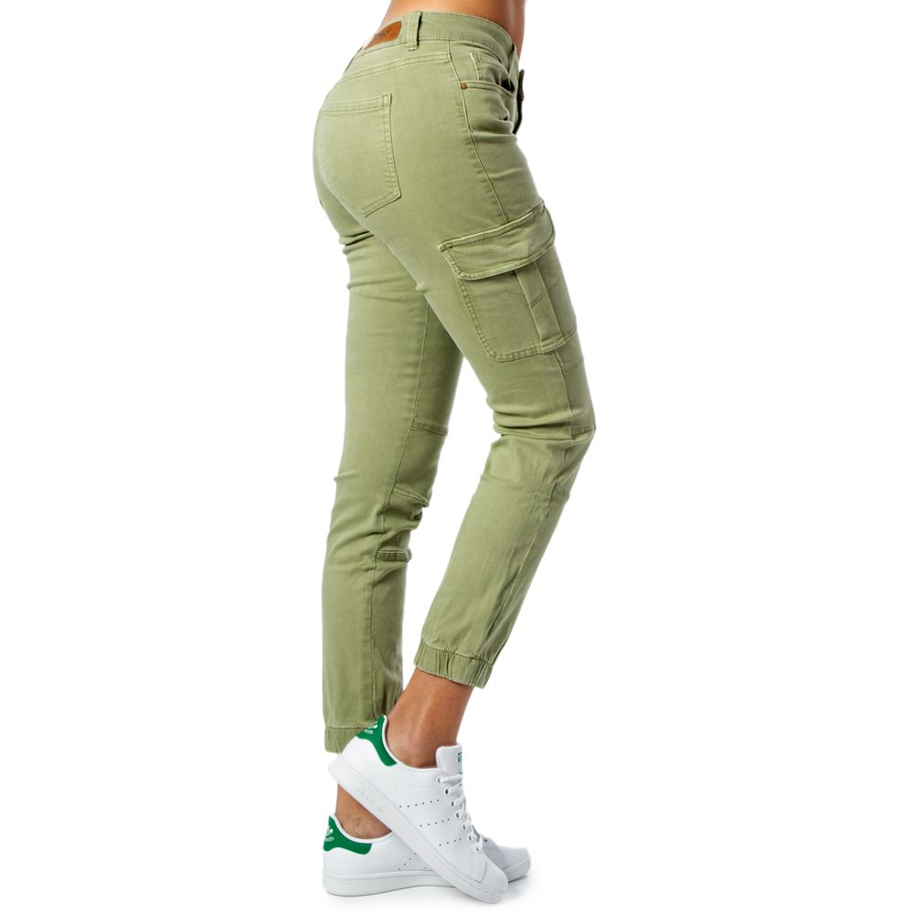 Only Green Cotton Skinny Pants