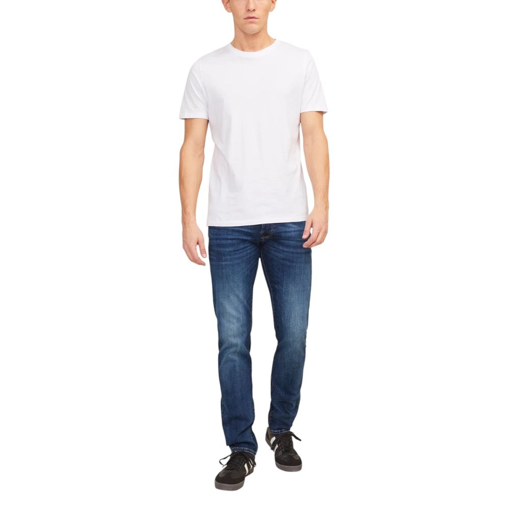 Jack Jones Blue Cotton Relaxed Fit Jeans