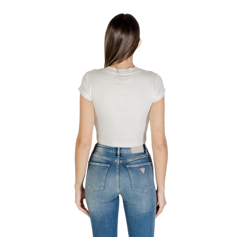 Calvin Klein Jeans Cream Cotton T-Shirt