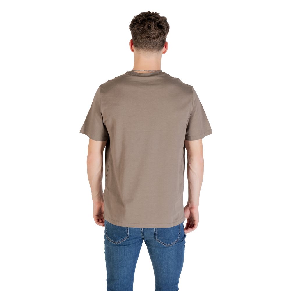 Calvin Klein Jeans Brown Cotton T-Shirt