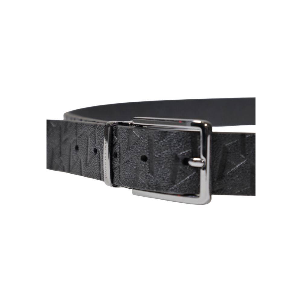 Armani Exchange Black Polyester Belt