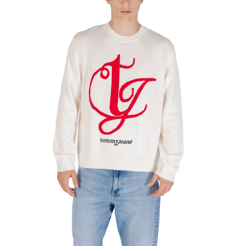 Tommy Hilfiger Jeans Cream Recycled Cotton Sweatshirt