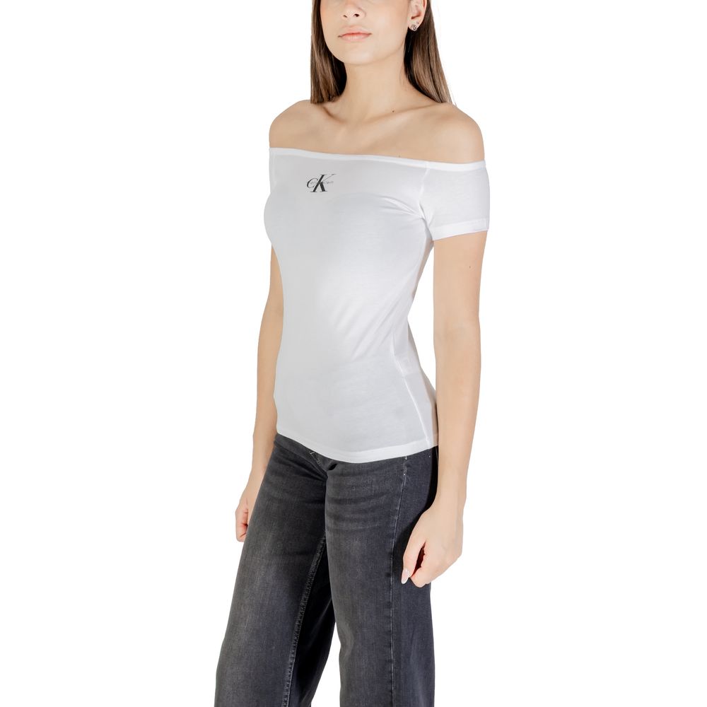 Calvin Klein Jeans White Cotton T-Shirt