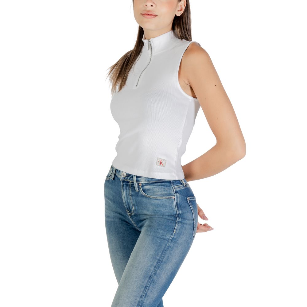 Calvin Klein Jeans White Cotton Top