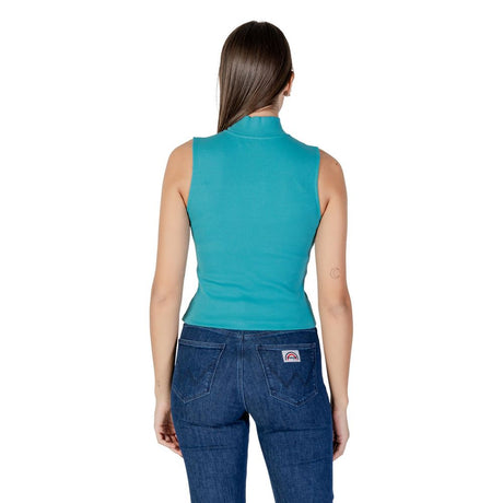 Calvin Klein Jeans Turquoise Cotton Top