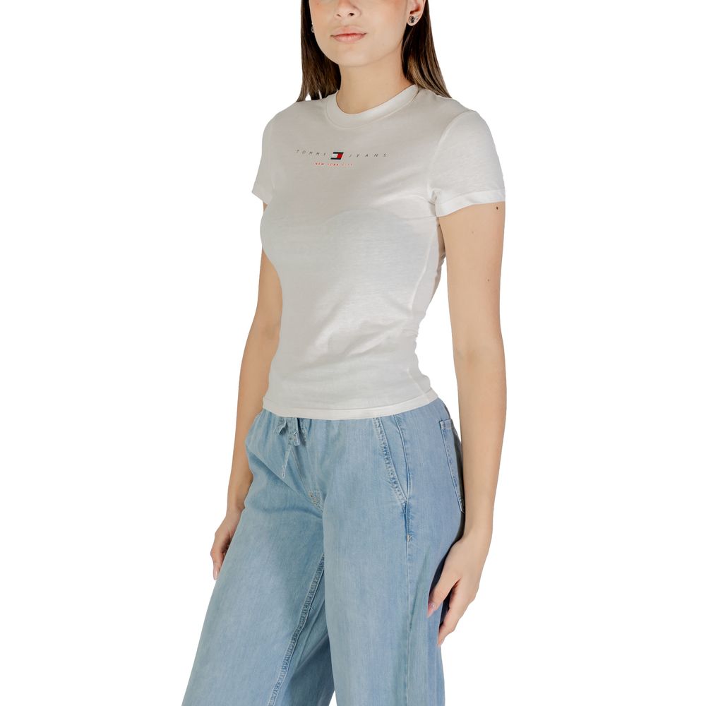 Tommy Hilfiger Jeans White Cotton T-Shirt