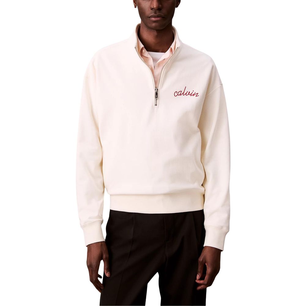 Calvin Klein Jeans White Cotton Sweatshirt