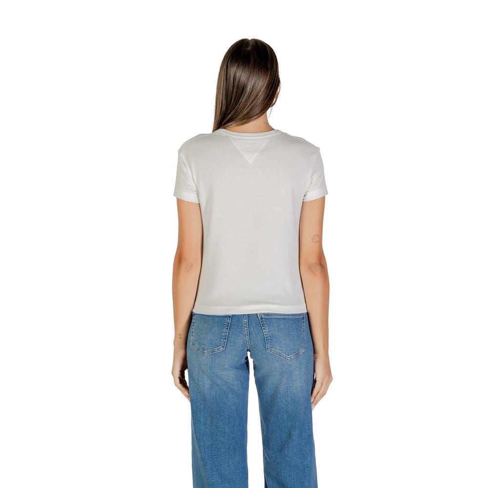 Tommy Hilfiger Jeans Cream Organic Cotton T-Shirt