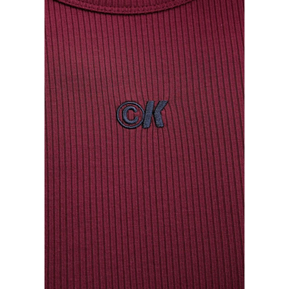 Calvin Klein Jeans Bordeaux Modal Long Dress