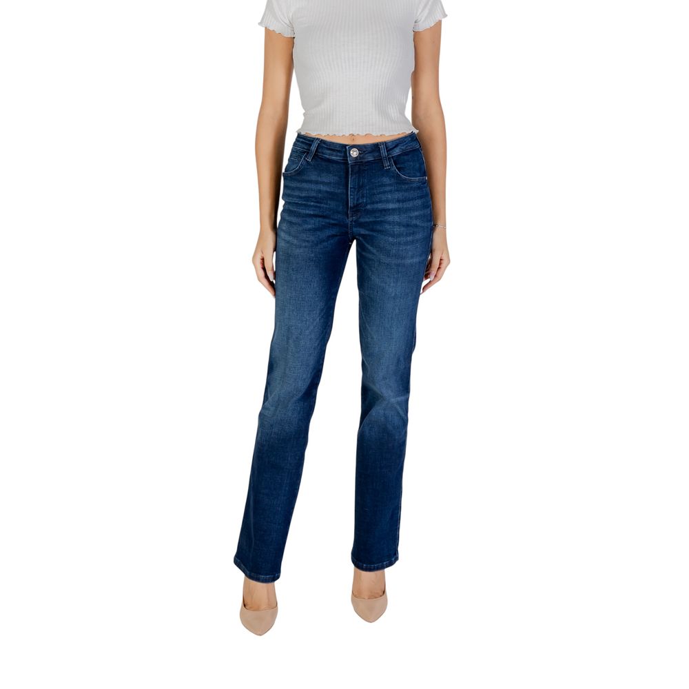 Guess Blue Cotton Mom Jeans