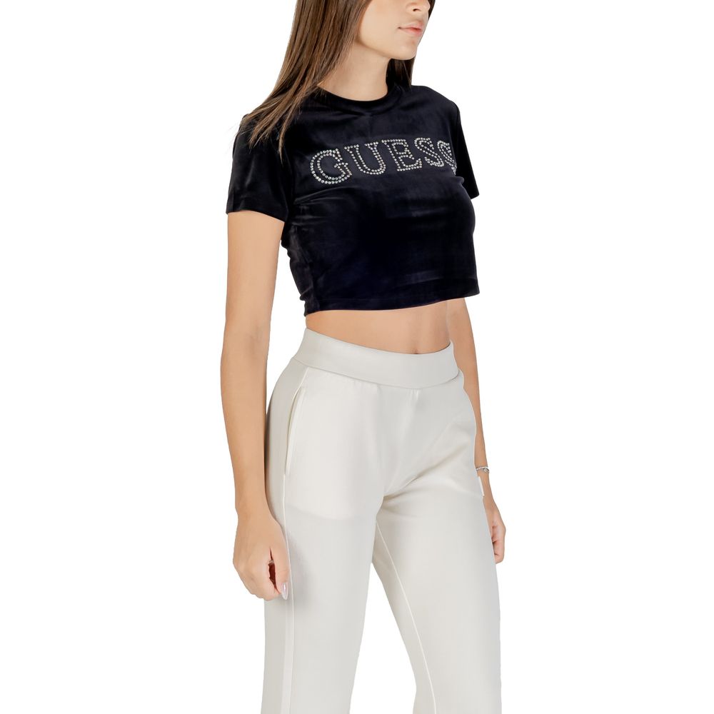Guess Active Black Polyester T-Shirt