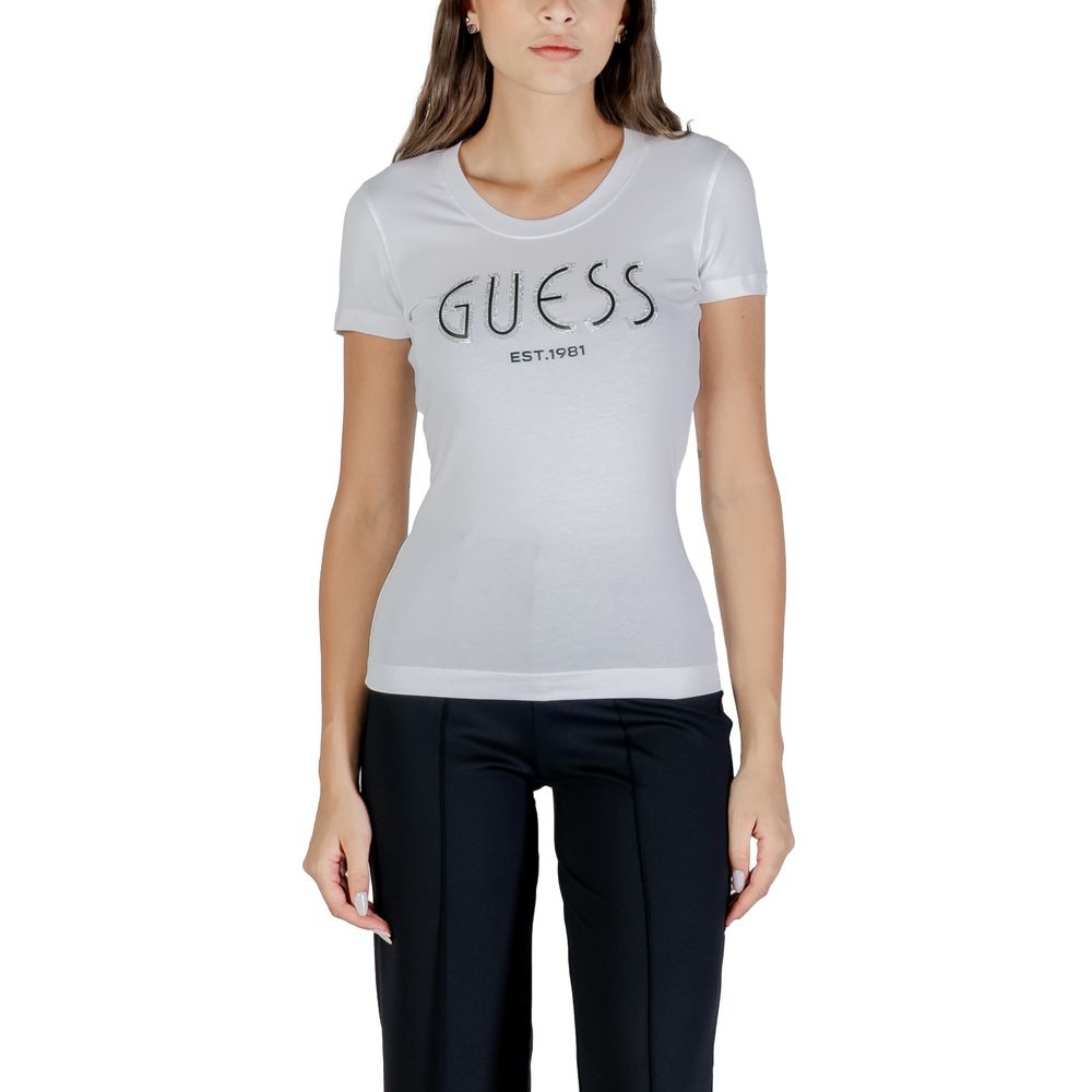 Guess White Cotton T-Shirt