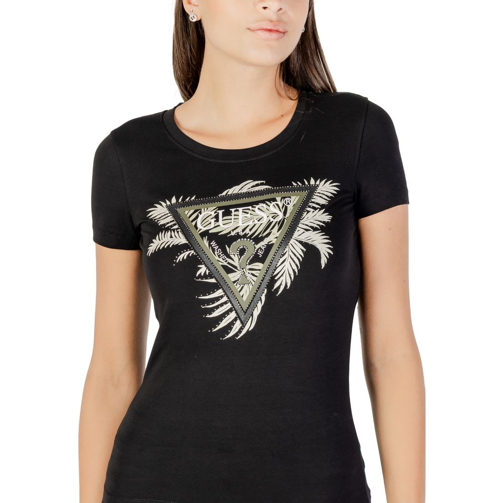 Guess Black Cotton T-Shirt