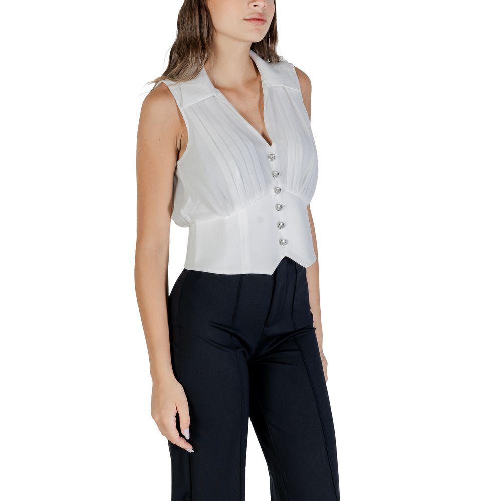 Morgan De Toi White Polyester Blouse