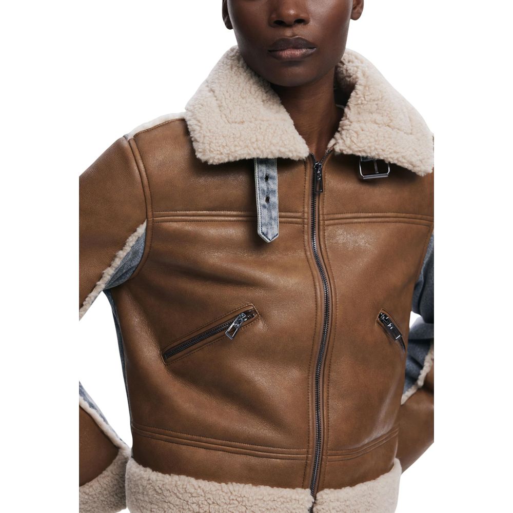 Desigual Beige Cotton Coat