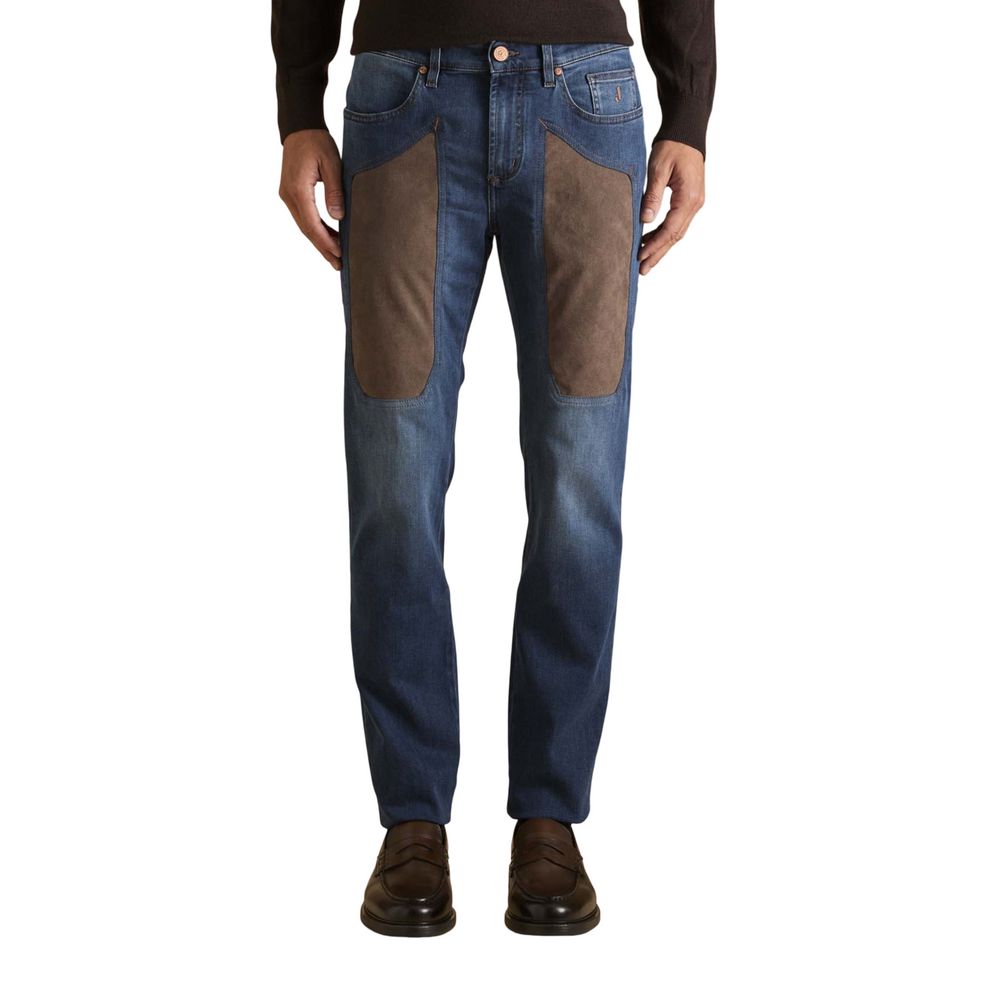 Jeckerson Blue Cotton Skinny Jeans