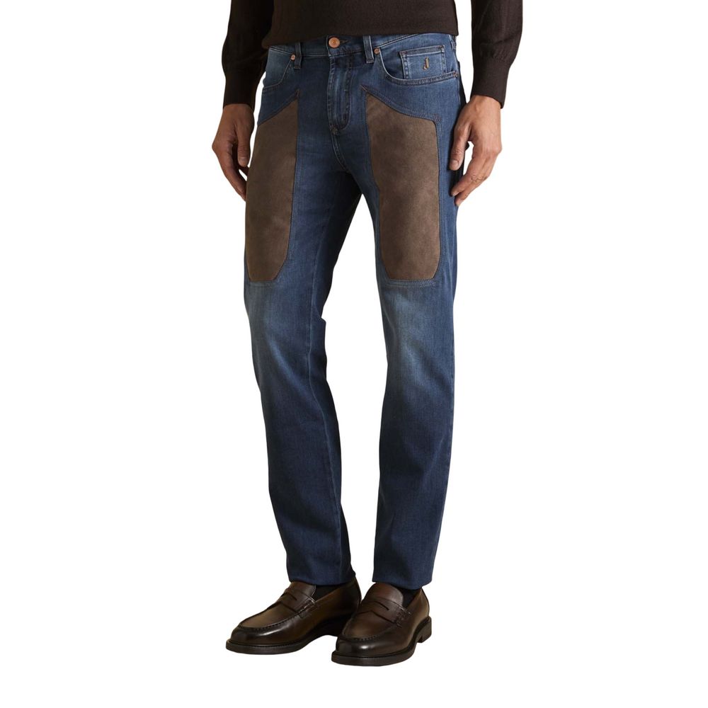 Jeckerson Blue Cotton Skinny Jeans