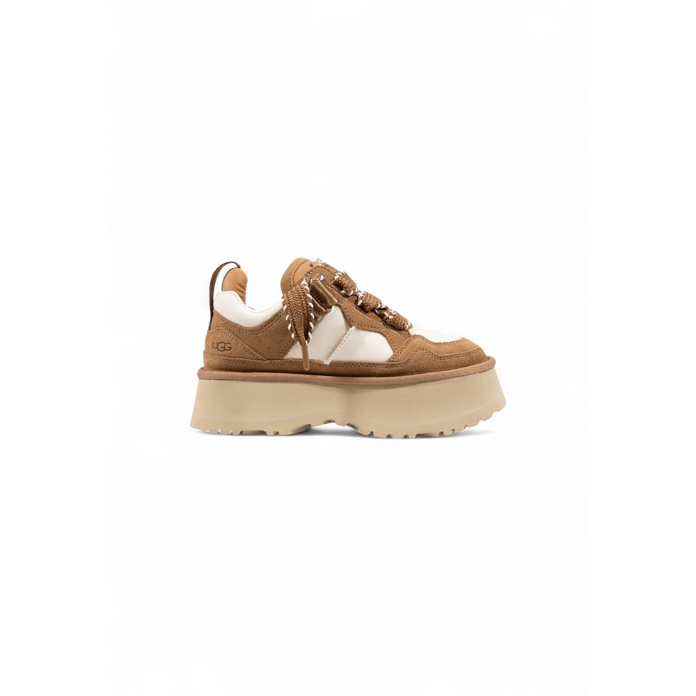 UGG Beige Leather Ankle Boots