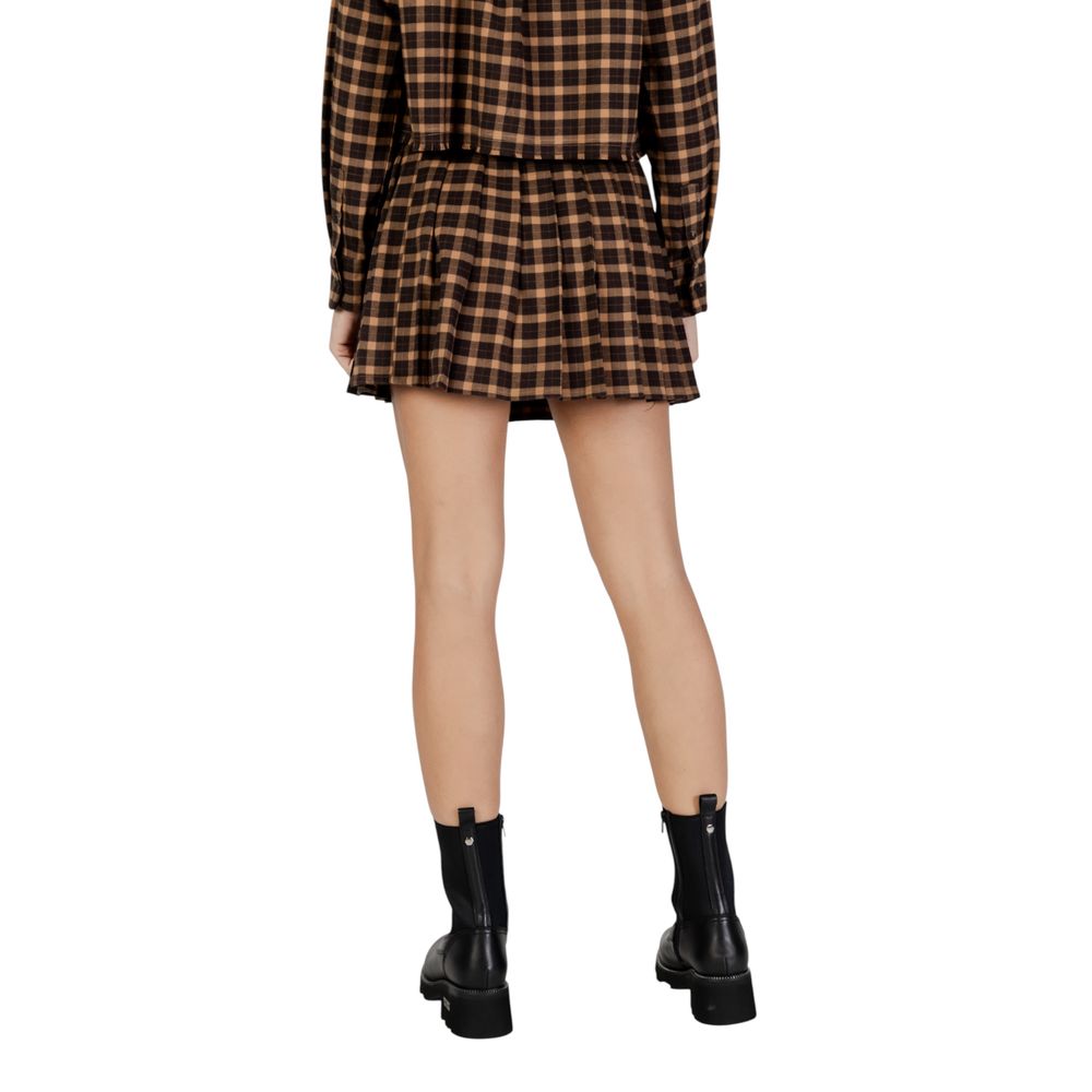 Only Brown Recycled Polyester Mini Skirt
