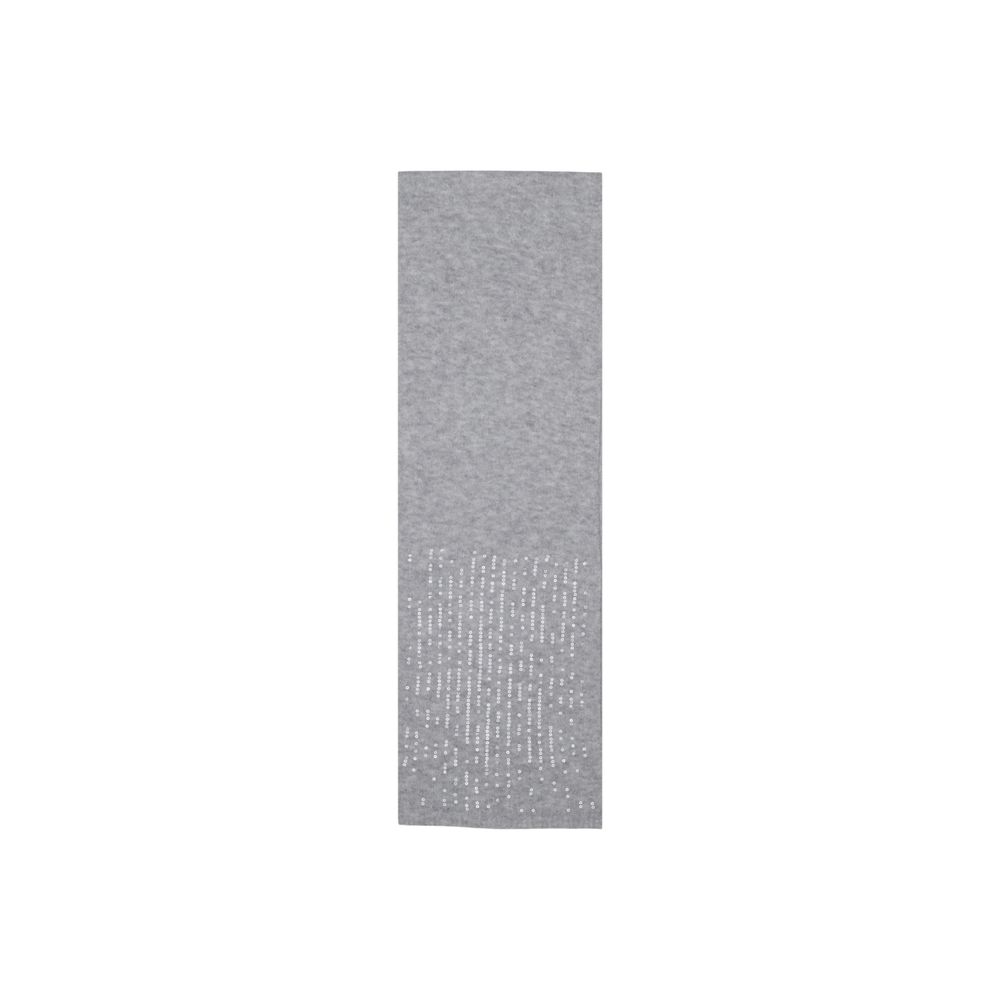 Pieces Gray Recycled Polyester Scarf