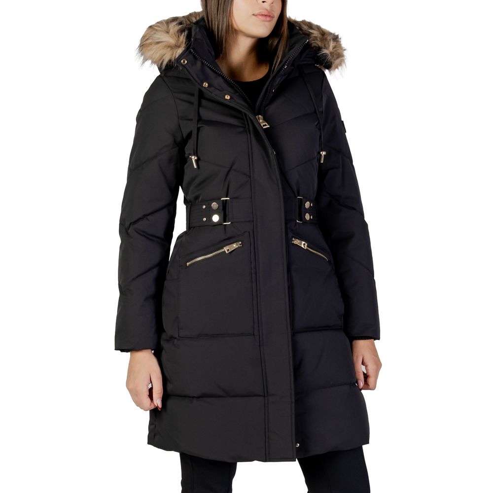 Guess Black Polyester Coat
