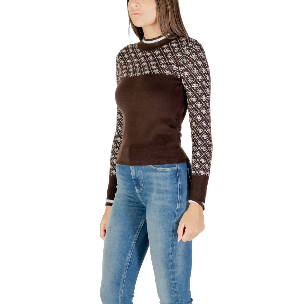 Guess Brown Polyester Sweatshirt