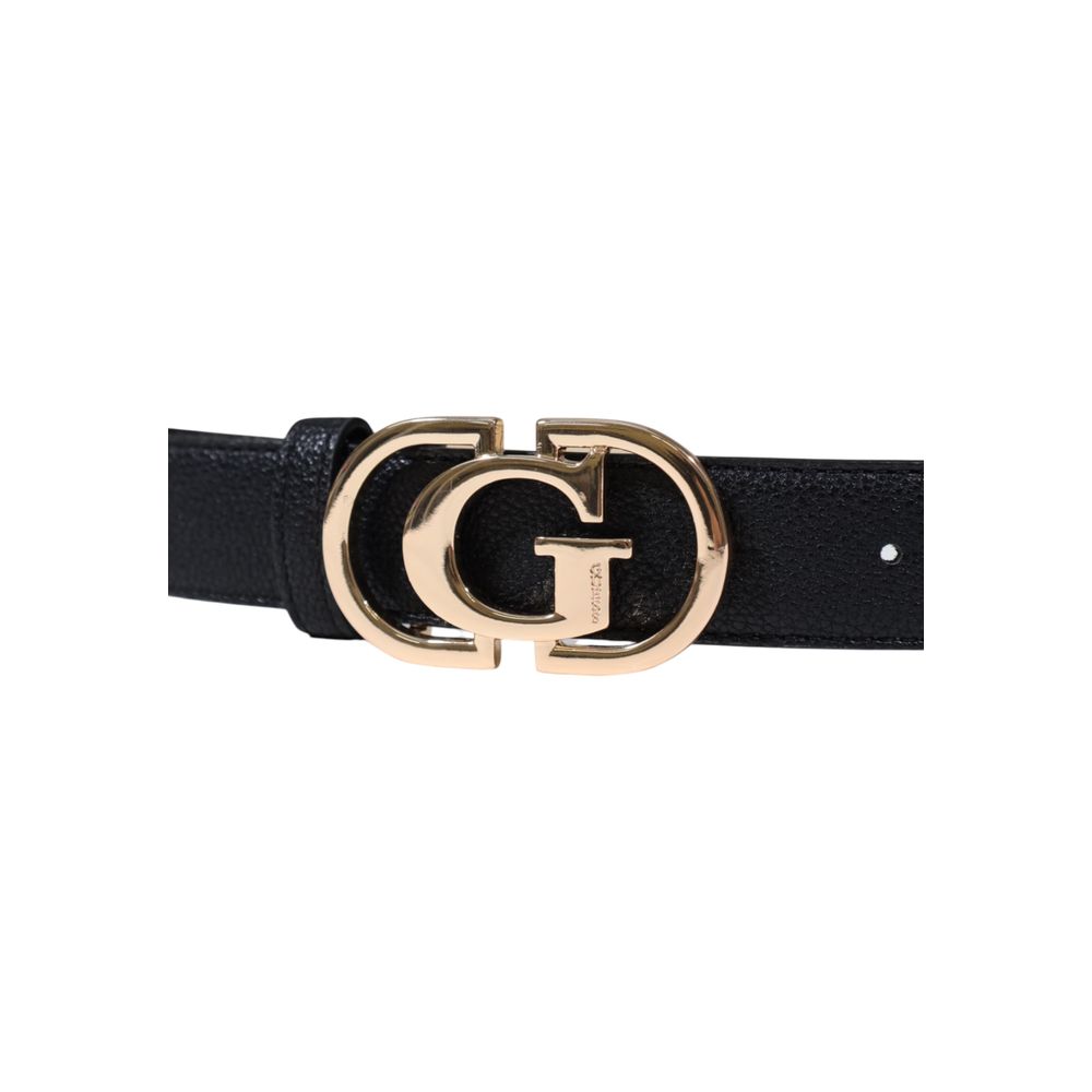Guess Black Polyester Thin Belt