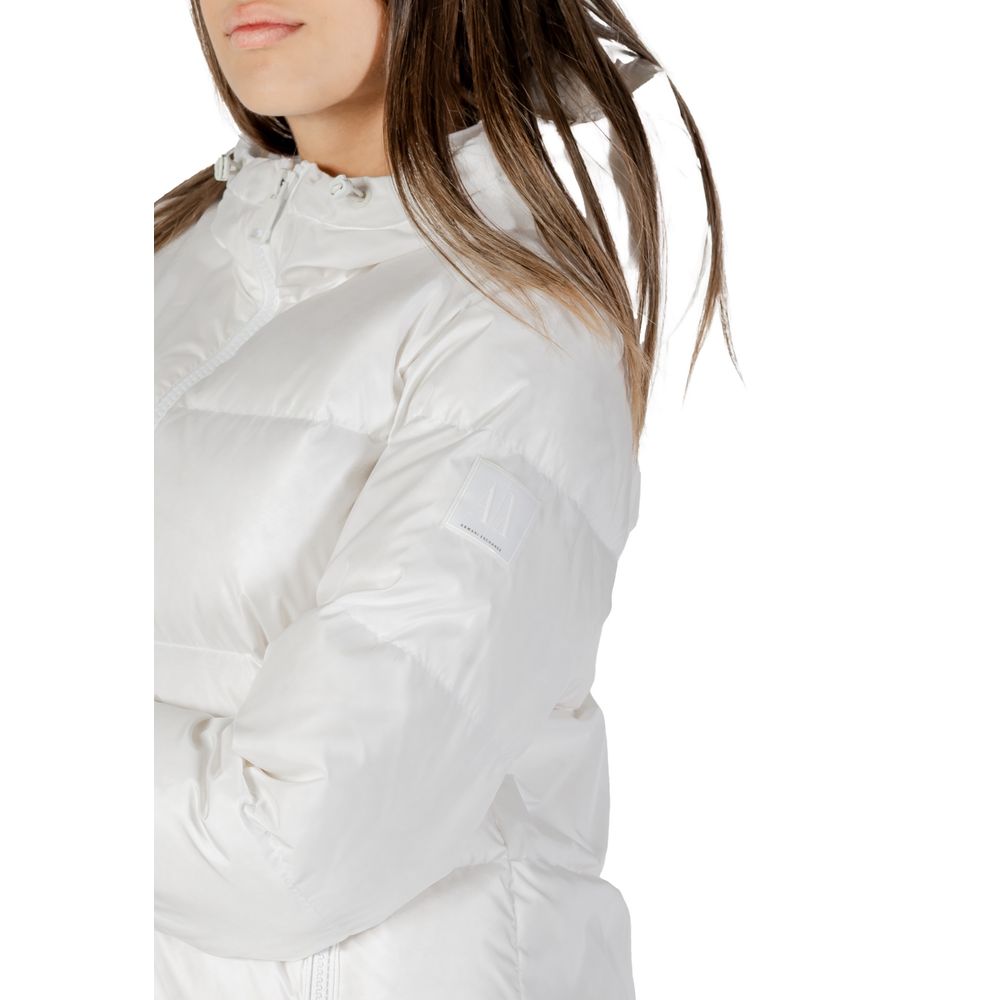Armani Exchange White Polyamide Coat
