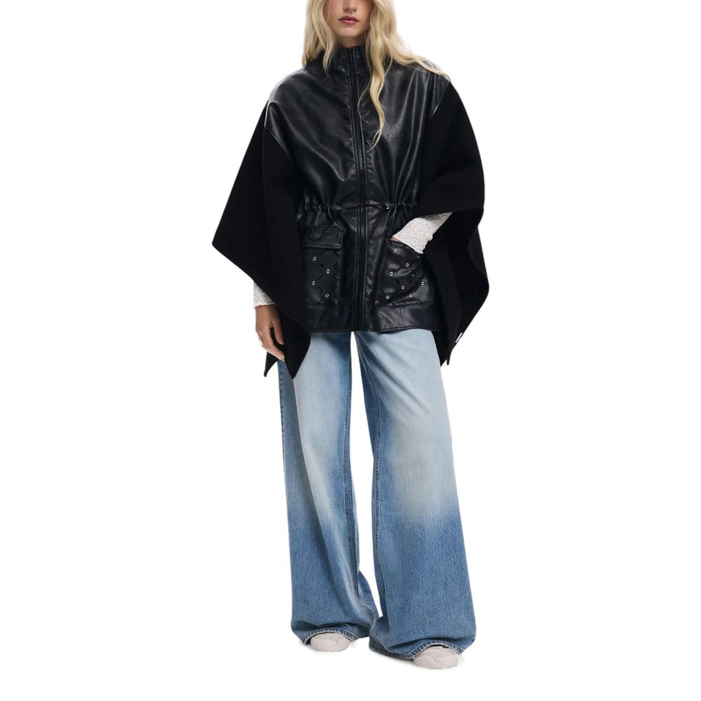 Desigual Black Polyester Jackets And Coat