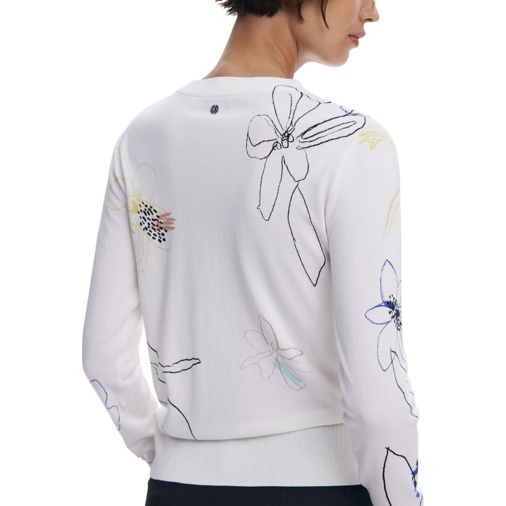 Desigual Cream Viscose Sweatshirt